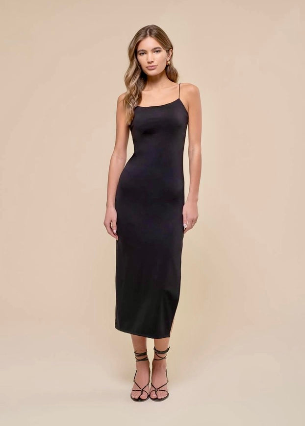 The Bobbi Bodycon Slit Midi Dress - alldeserved.com