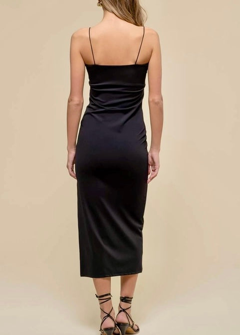 The Bobbi Bodycon Slit Midi Dress - alldeserved.com
