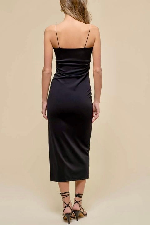 The Bobbi Bodycon Slit Midi Dress - alldeserved.com