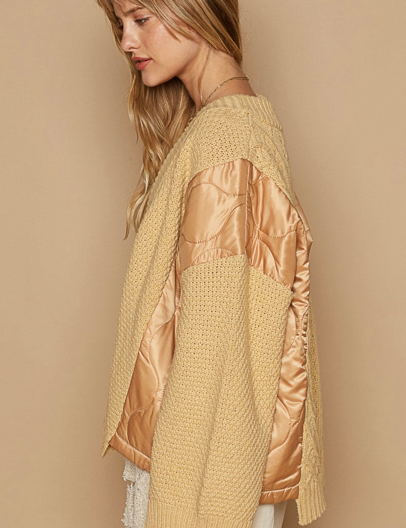 Knit and Quilt Relaxed Cardigan - alldeserved.com