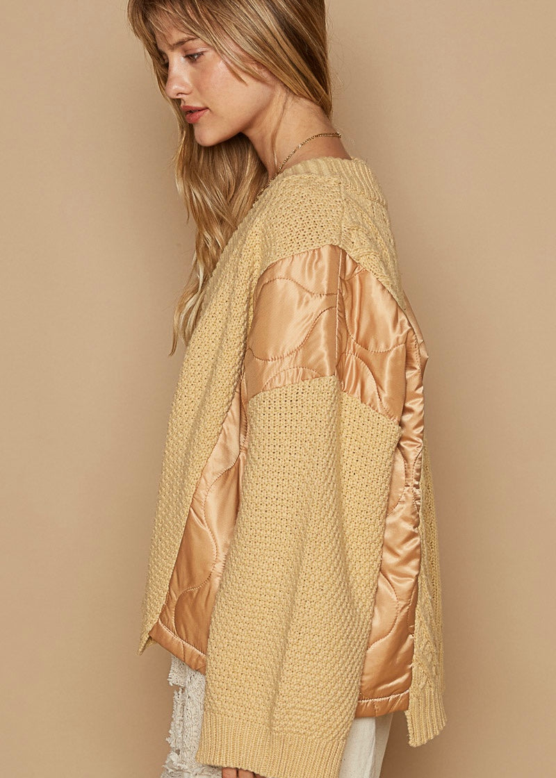 Knit and Quilt Relaxed Cardigan - alldeserved.com