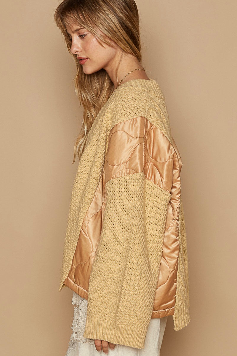 Knit and Quilt Relaxed Cardigan - alldeserved.com