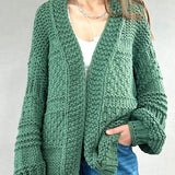 Solid Color Chunky Cardigan - alldeserved.com