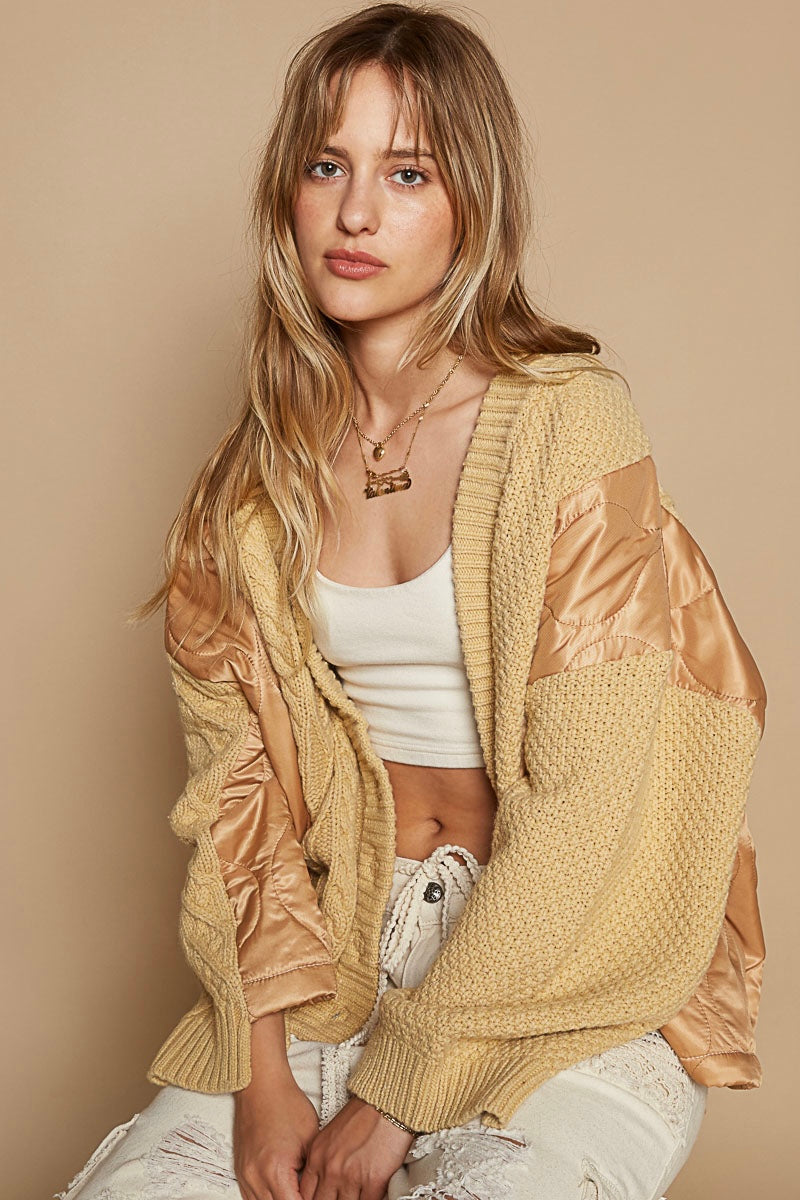 Knit and Quilt Relaxed Cardigan - alldeserved.com
