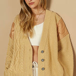 Knit and Quilt Relaxed Cardigan - alldeserved.com