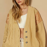 Knit and Quilt Relaxed Cardigan - alldeserved.com