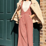 Red Maeve Culotte Jumpsuit - alldeserved.com