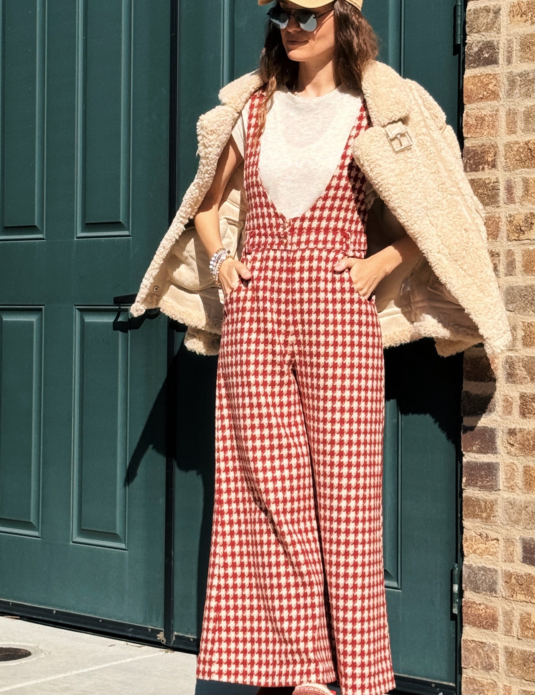 Red Maeve Culotte Jumpsuit - alldeserved.com