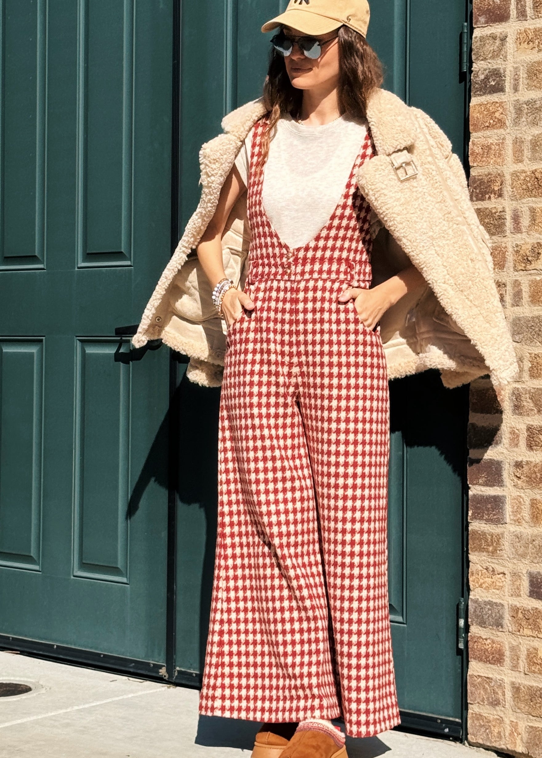 Red Maeve Culotte Jumpsuit - alldeserved.com