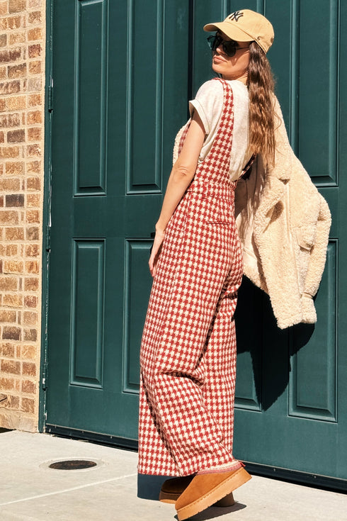 Red Maeve Culotte Jumpsuit - alldeserved.com