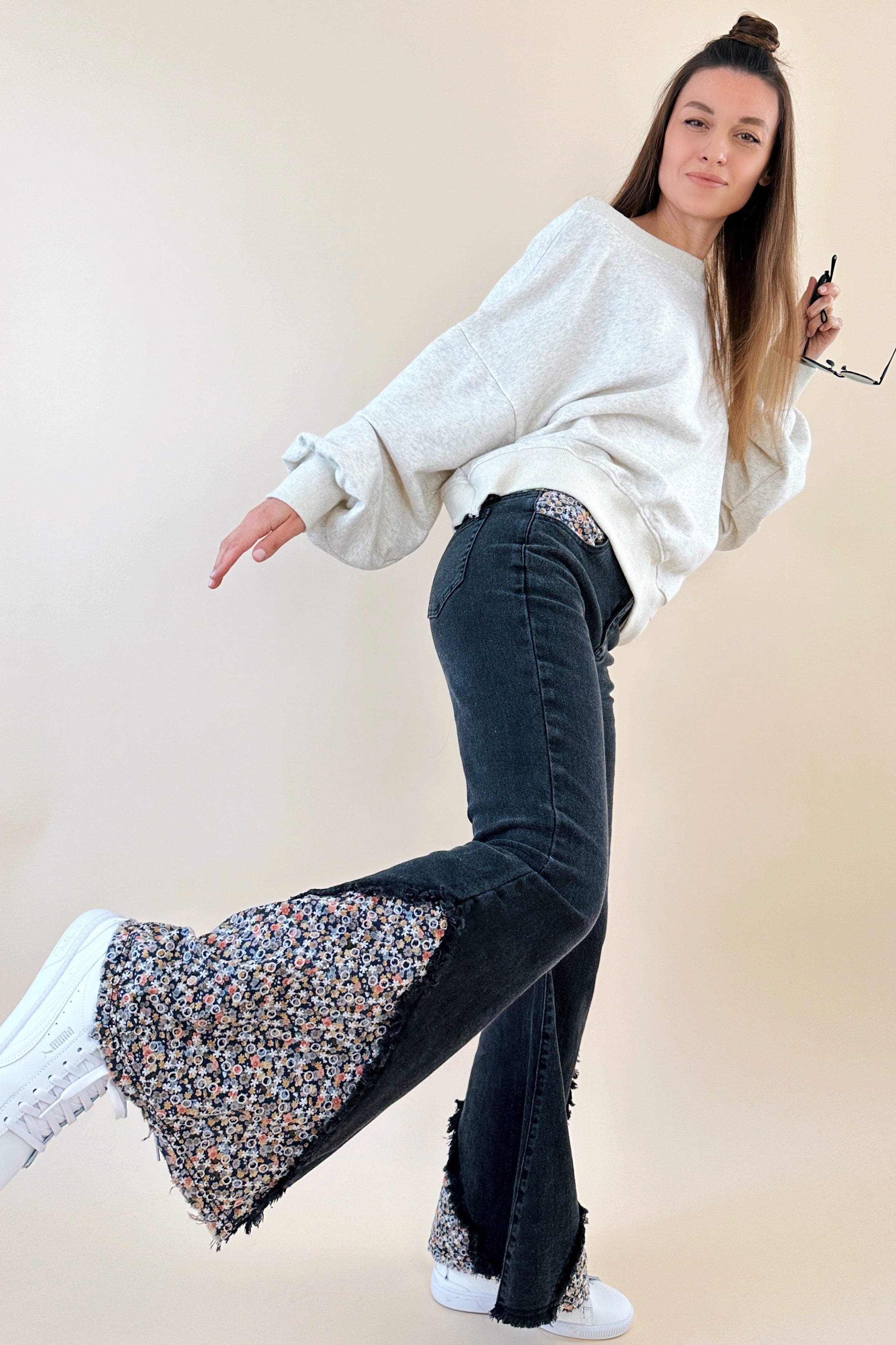Farrah Embroidered Flare Jeans - alldeserved.com