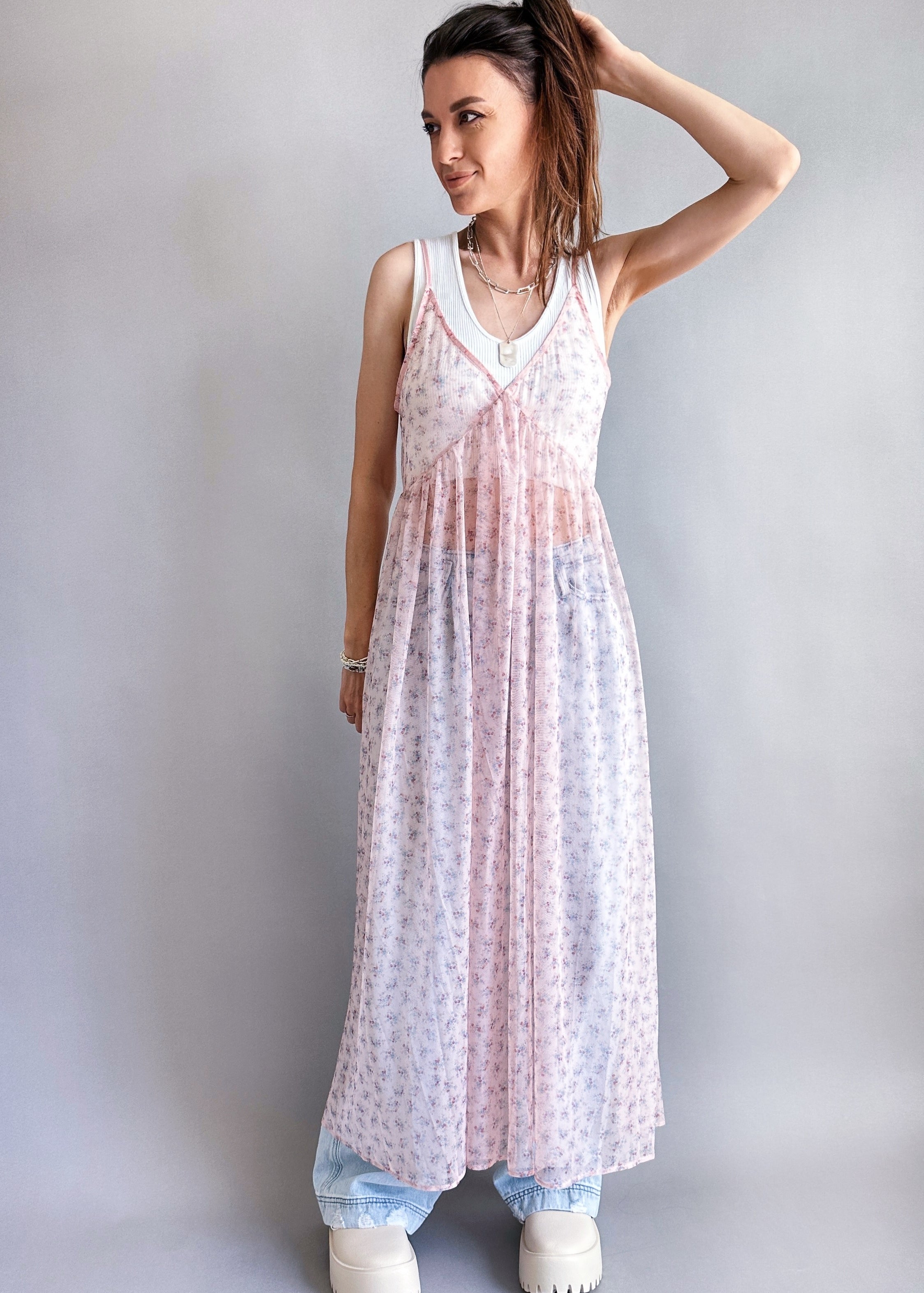 Bella Blossom See-through Dress - alldeserved.com