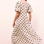 Bianca A-line Polka Dot Midi Dress - alldeserved.com
