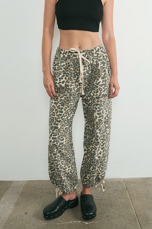 Malibu Leopard Print Pull-On Pants