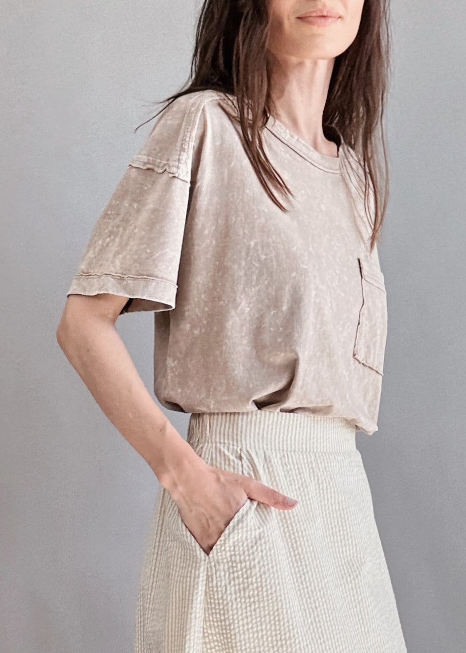 Raw Seamed Washed Tee - alldeserved.com