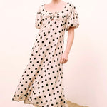 Bianca A-line Polka Dot Midi Dress - alldeserved.com