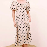 Bianca A-line Polka Dot Midi Dress - alldeserved.com