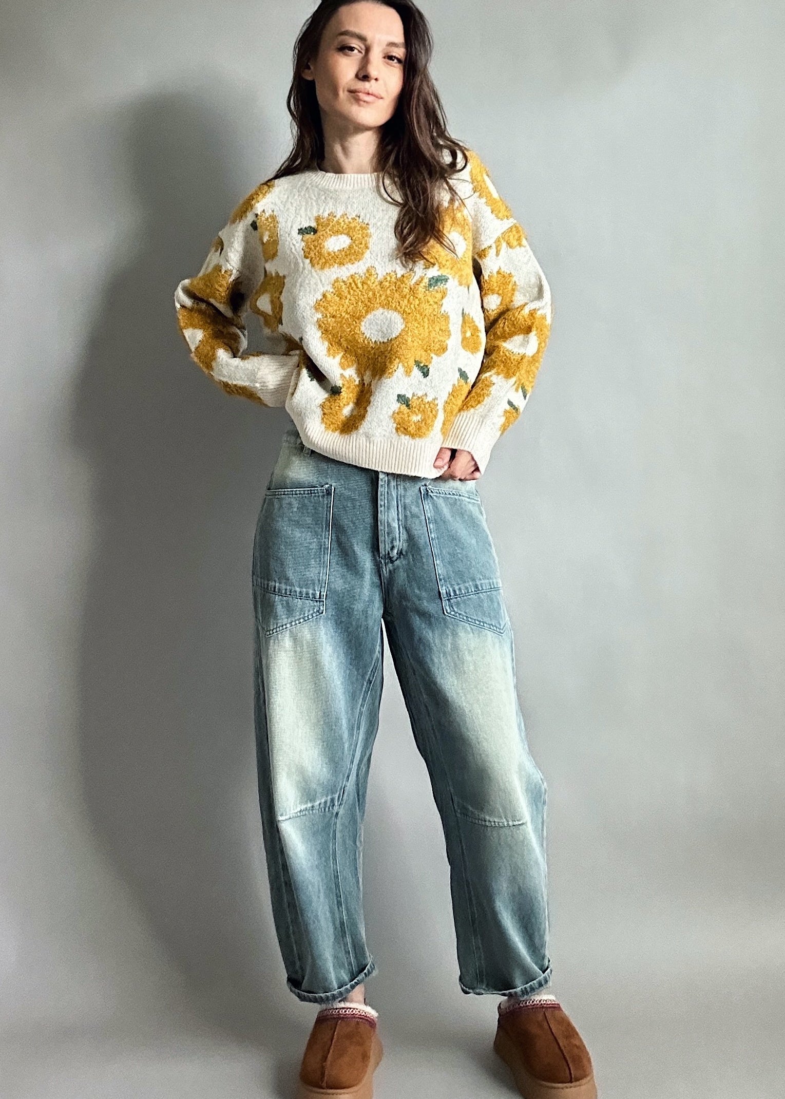 Shon Front Pocket Barrel Jeans - alldeserved.com