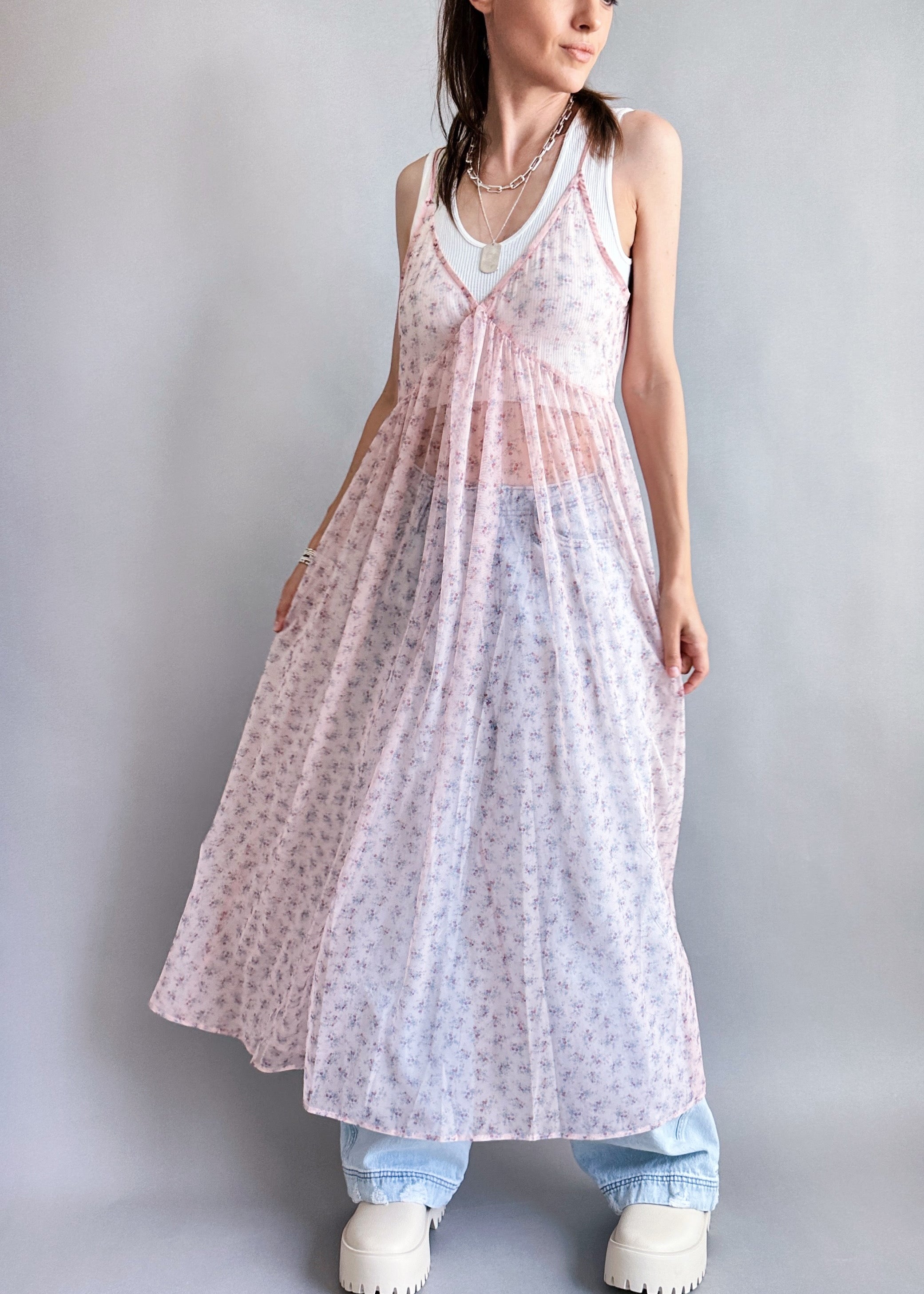 Bella Blossom See-through Dress - alldeserved.com