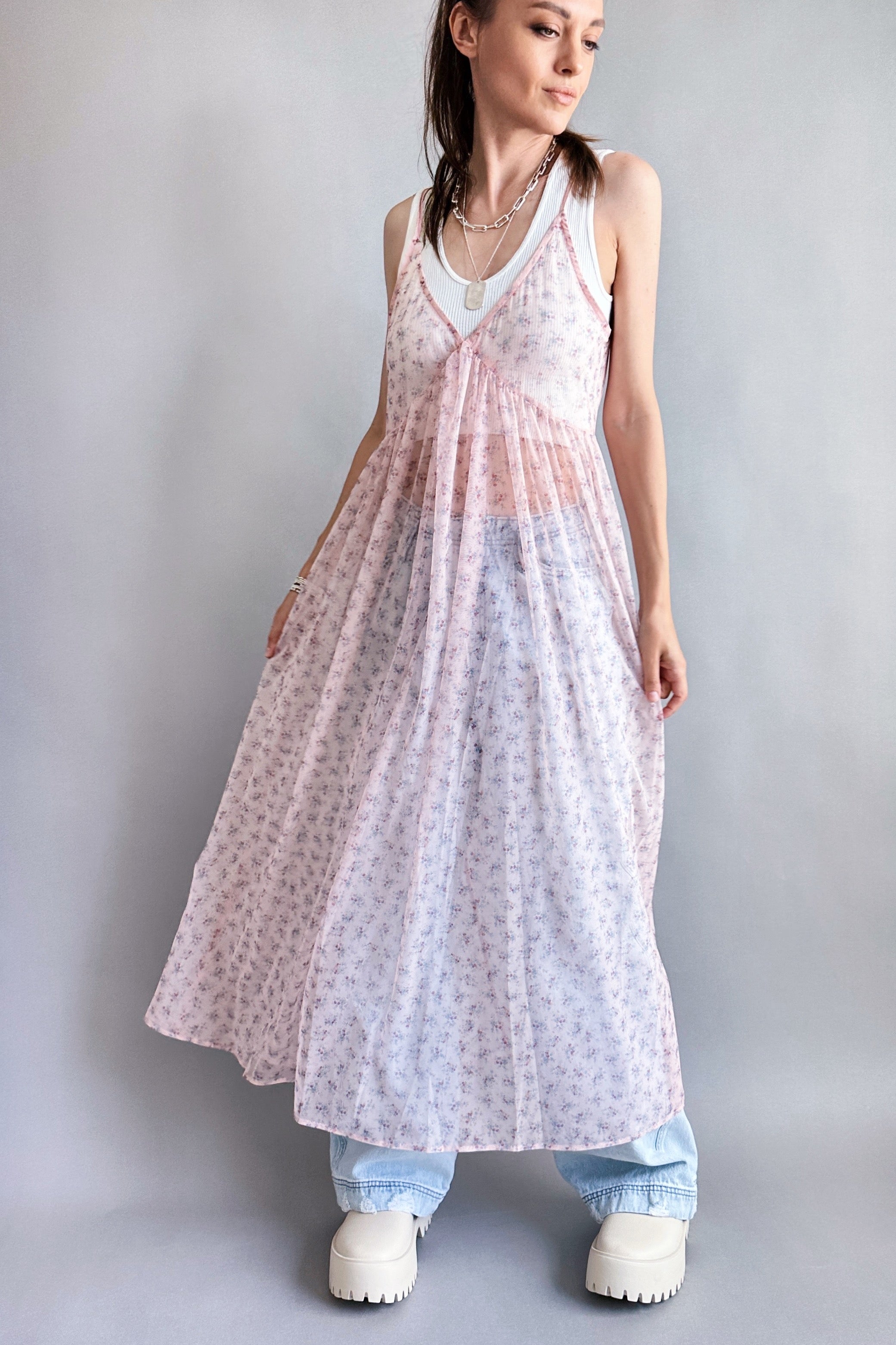 Bella Blossom See-through Dress - alldeserved.com