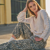 Malibu Leopard Print Pull-On Pants