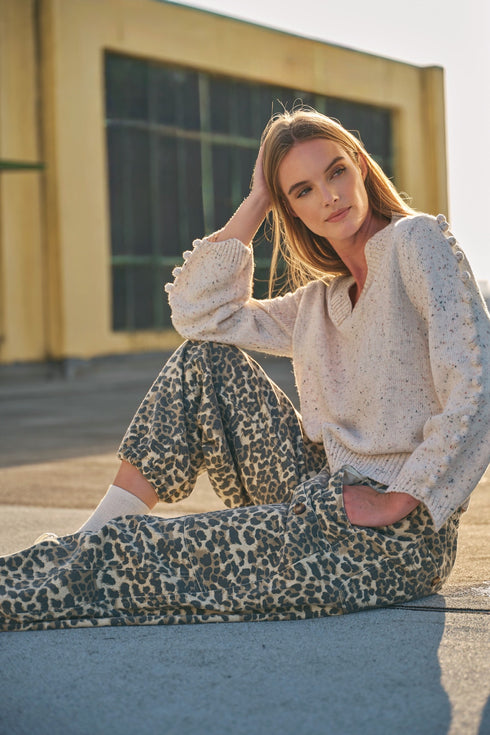 Malibu Leopard Print Pull-On Pants