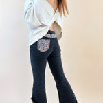 Farrah Embroidered Flare Jeans - alldeserved.com