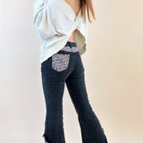 Farrah Embroidered Flare Jeans - alldeserved.com