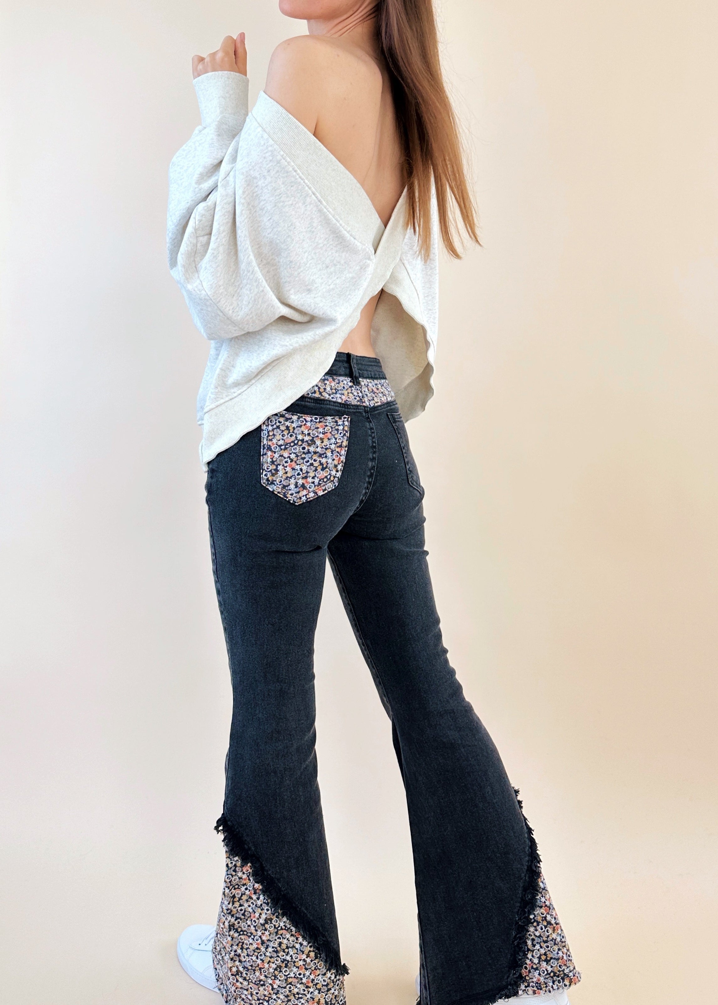 Farrah Embroidered Flare Jeans - alldeserved.com