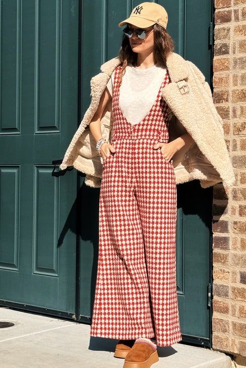 Red Maeve Culotte Jumpsuit - alldeserved.com