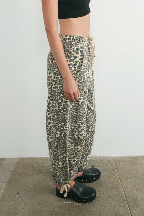 Malibu Leopard Print Pull-On Pants