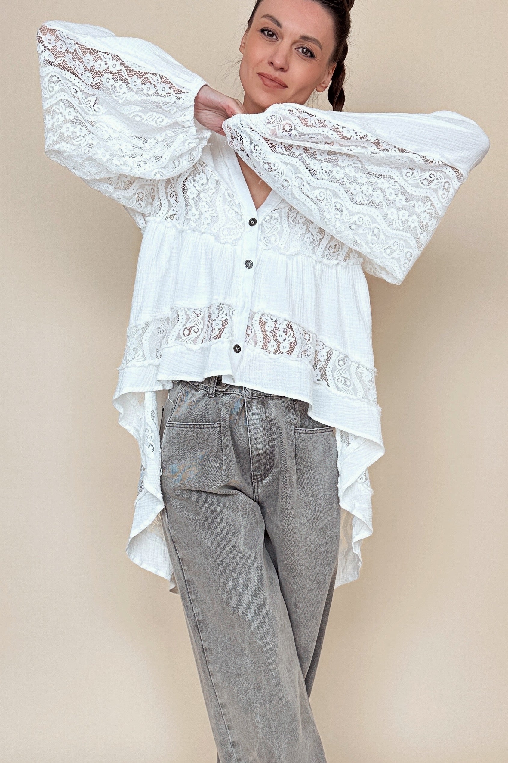 Walk In The Clouds Blouse - alldeserved.com