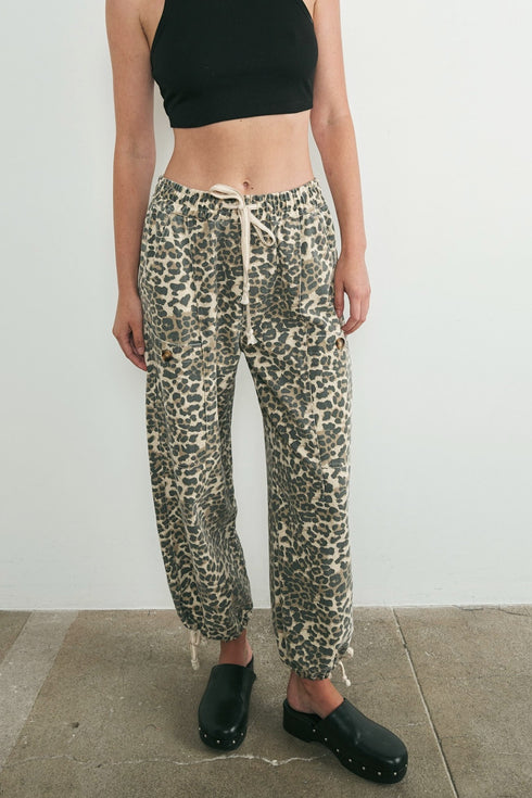 Malibu Leopard Print Pull-On Pants