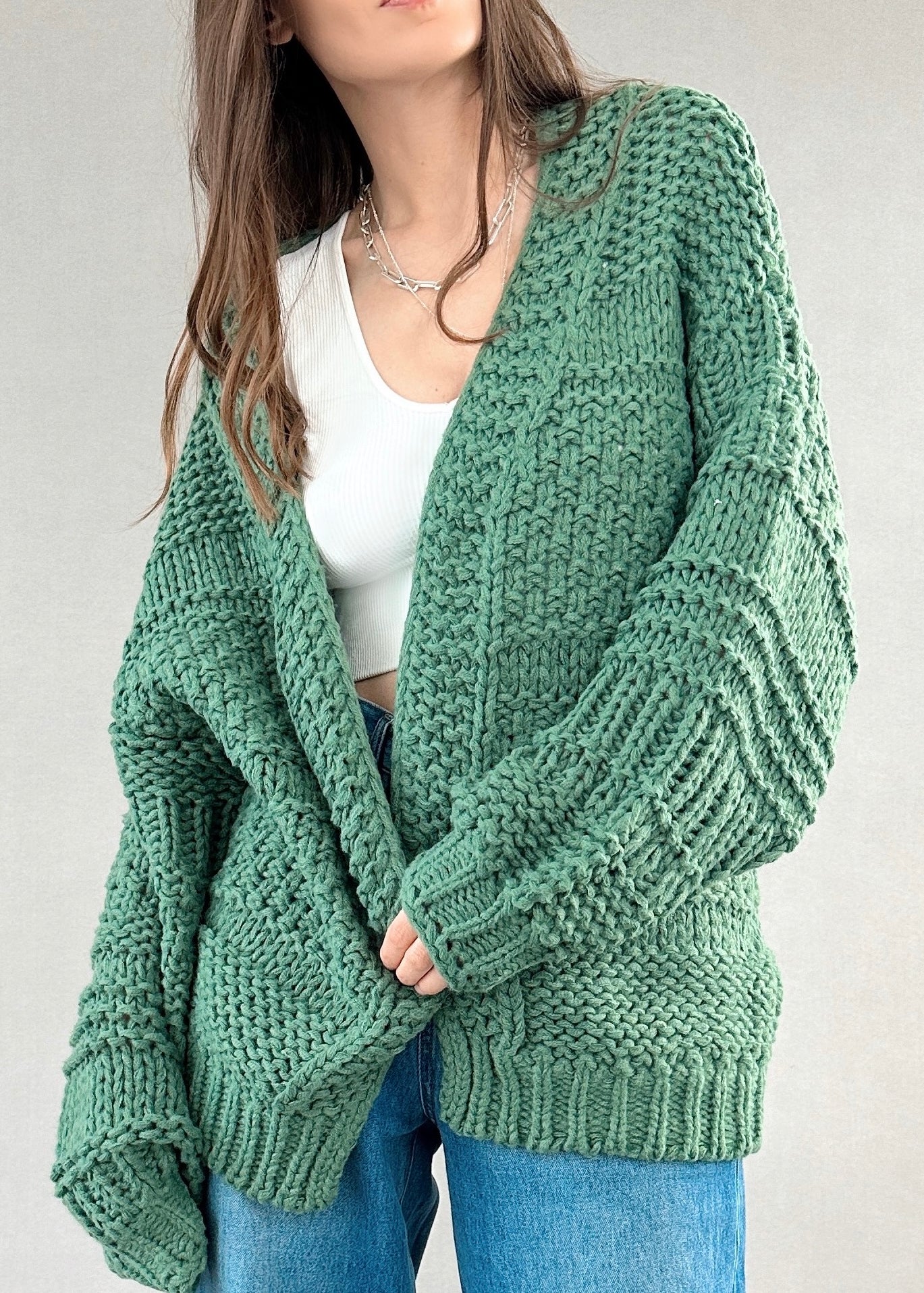 Solid Color Chunky Cardigan - alldeserved.com