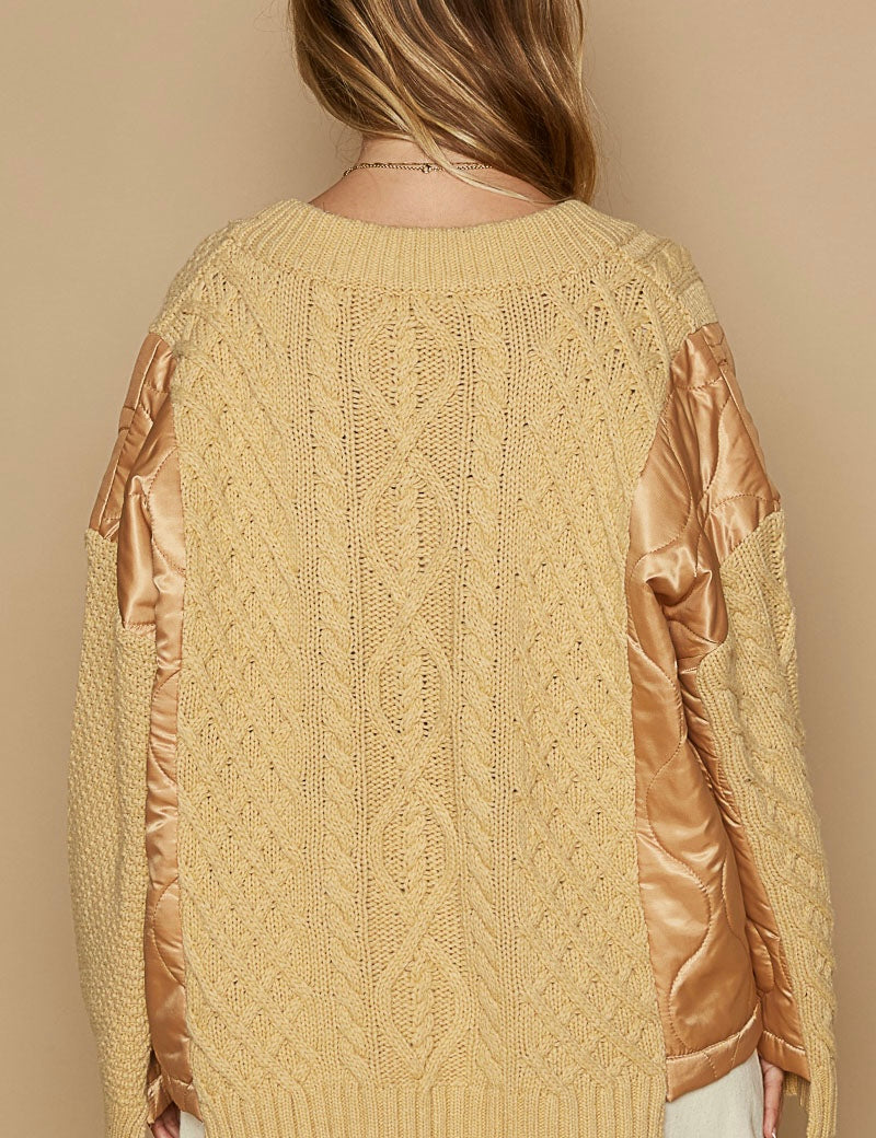 Knit and Quilt Relaxed Cardigan - alldeserved.com
