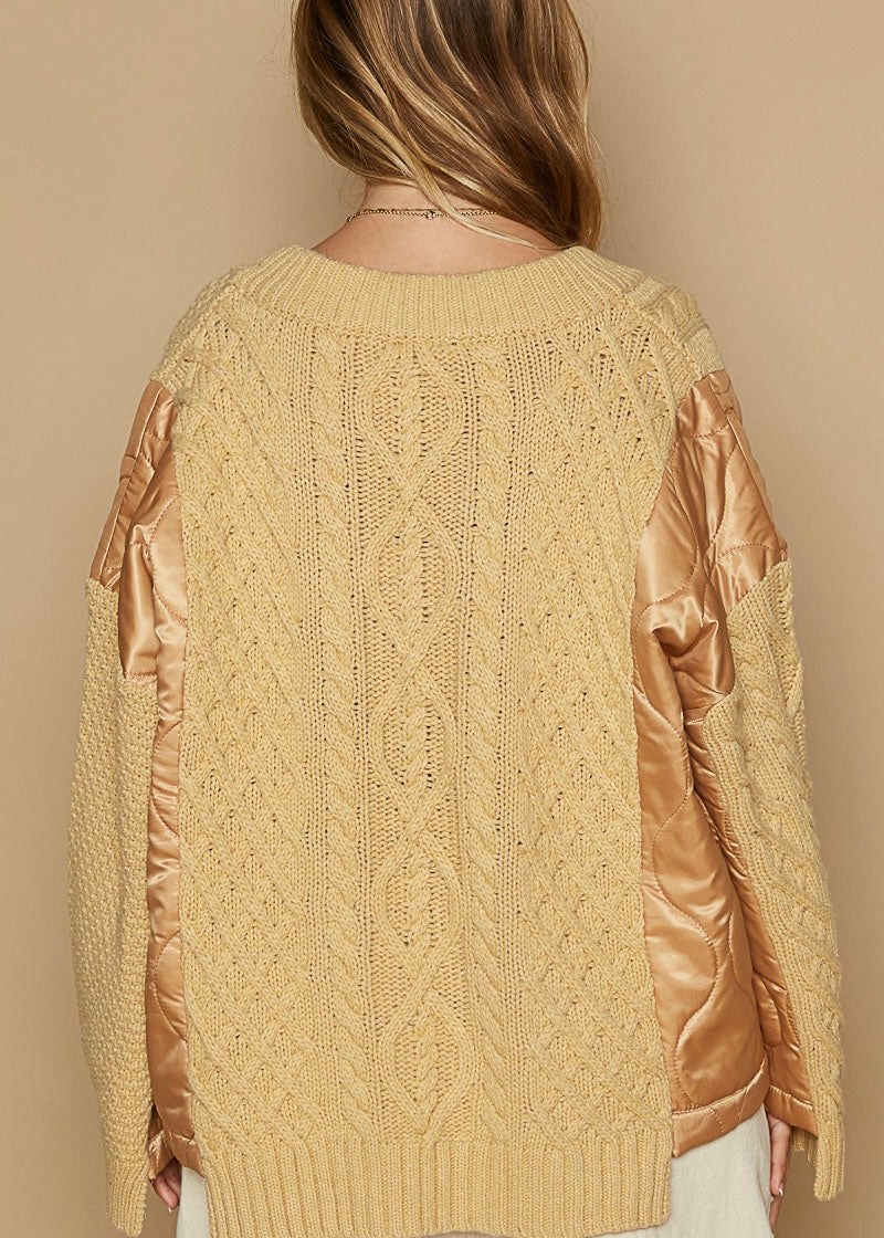 Knit and Quilt Relaxed Cardigan - alldeserved.com