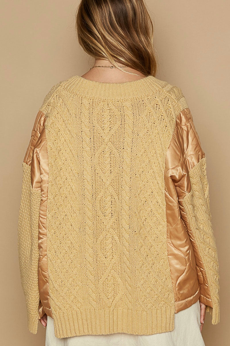 Knit and Quilt Relaxed Cardigan - alldeserved.com