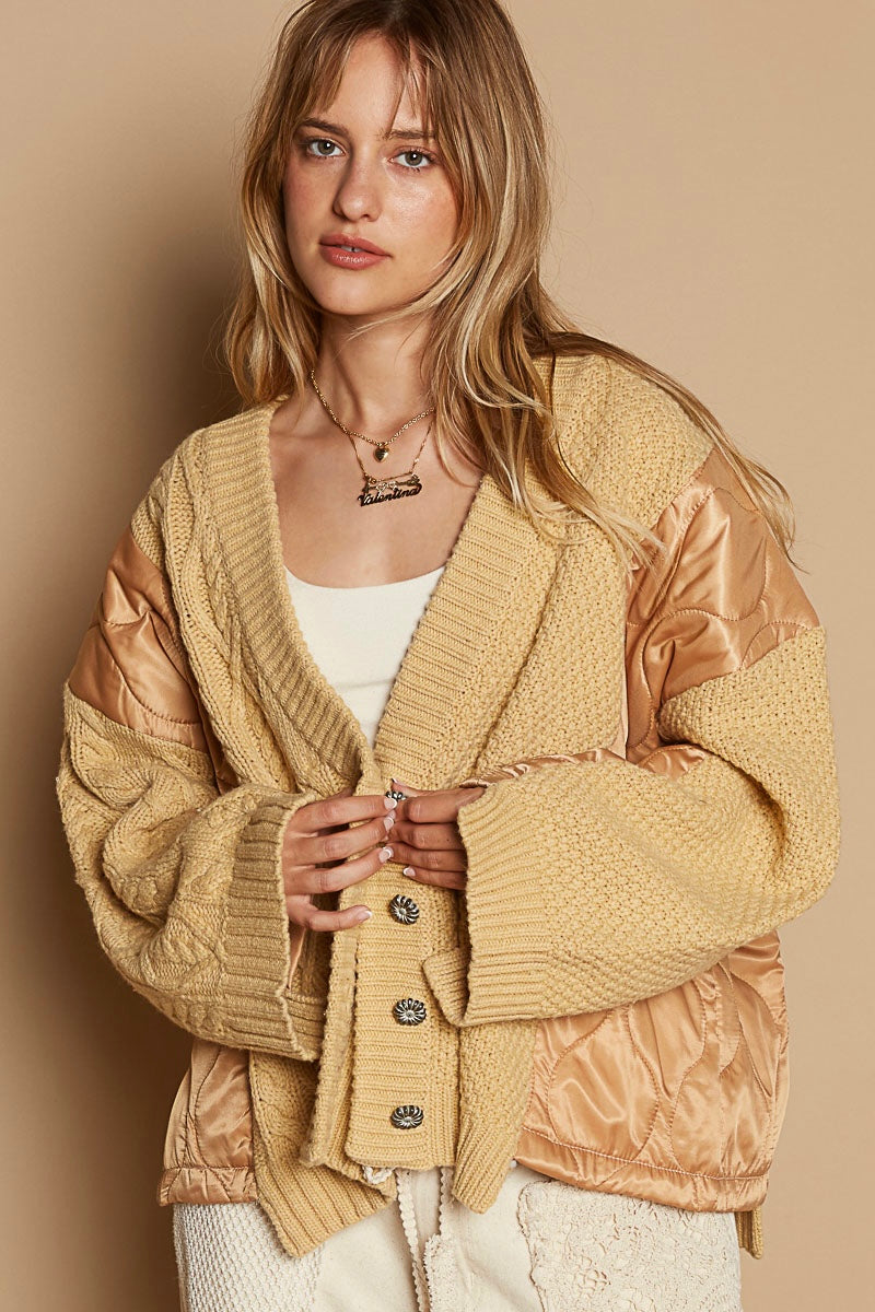 Knit and Quilt Relaxed Cardigan - alldeserved.com