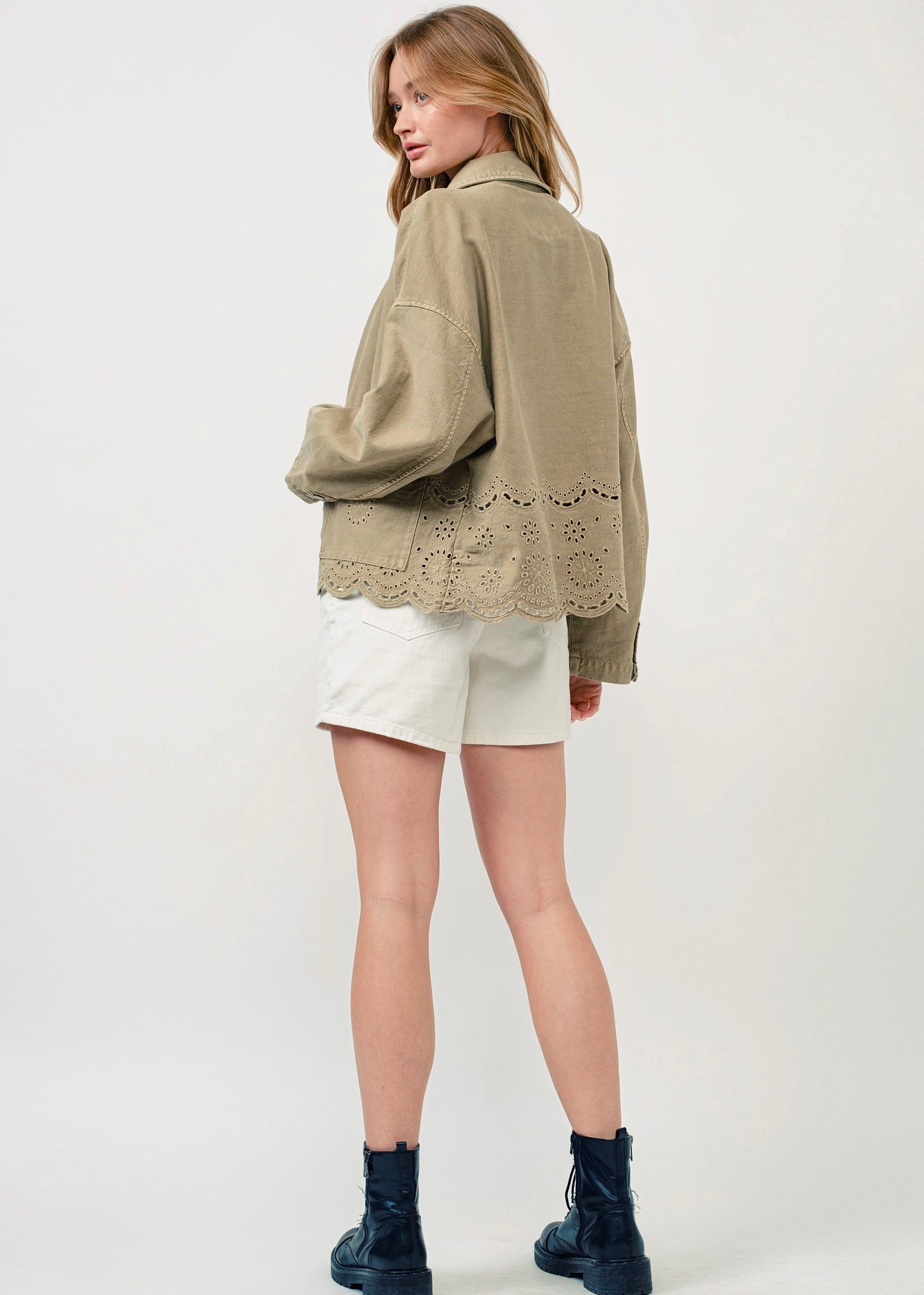 Magnolia Embroidered Denim Jacket - alldeserved.com