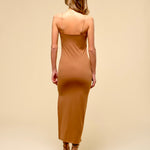 The Bobbi Bodycon Slit Midi Dress - alldeserved.com