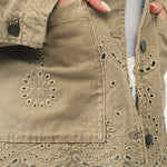 Magnolia Embroidered Denim Jacket - alldeserved.com