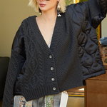 Knit and Quilt Relaxed Cardigan - alldeserved.com