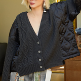 Knit and Quilt Relaxed Cardigan - alldeserved.com