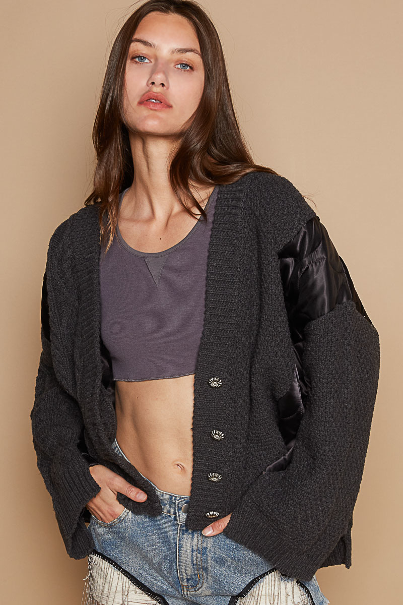 Knit and Quilt Relaxed Cardigan - alldeserved.com
