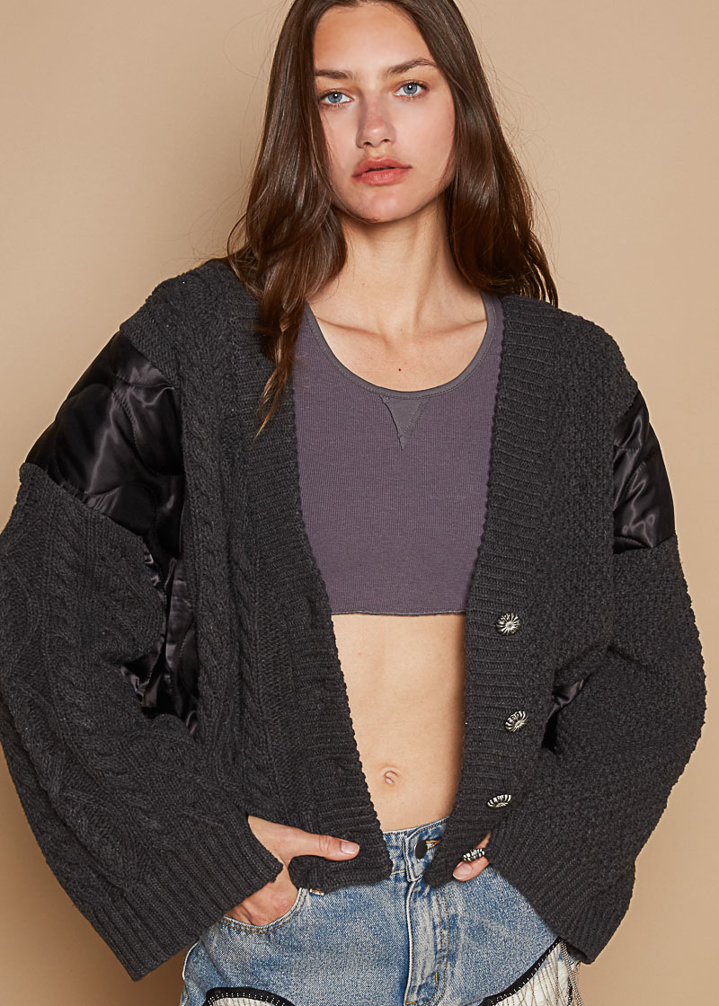 Knit and Quilt Relaxed Cardigan - alldeserved.com