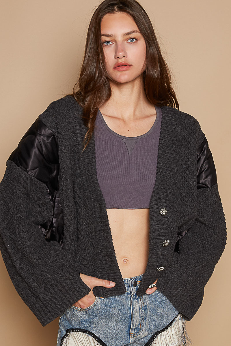 Knit and Quilt Relaxed Cardigan - alldeserved.com