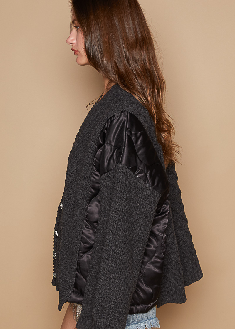 Knit and Quilt Relaxed Cardigan - alldeserved.com