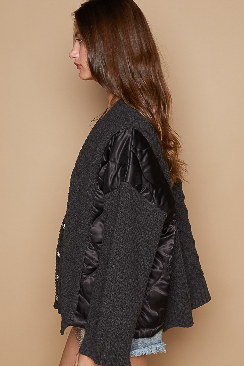 Knit and Quilt Relaxed Cardigan - alldeserved.com