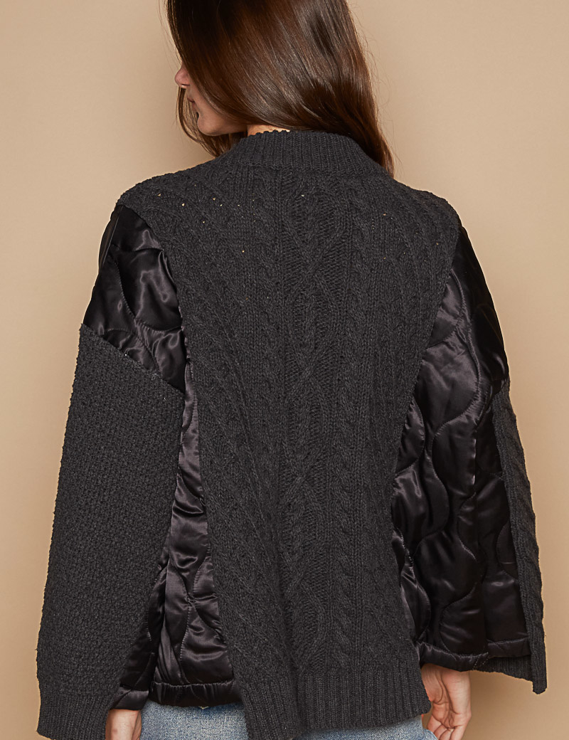 Knit and Quilt Relaxed Cardigan - alldeserved.com