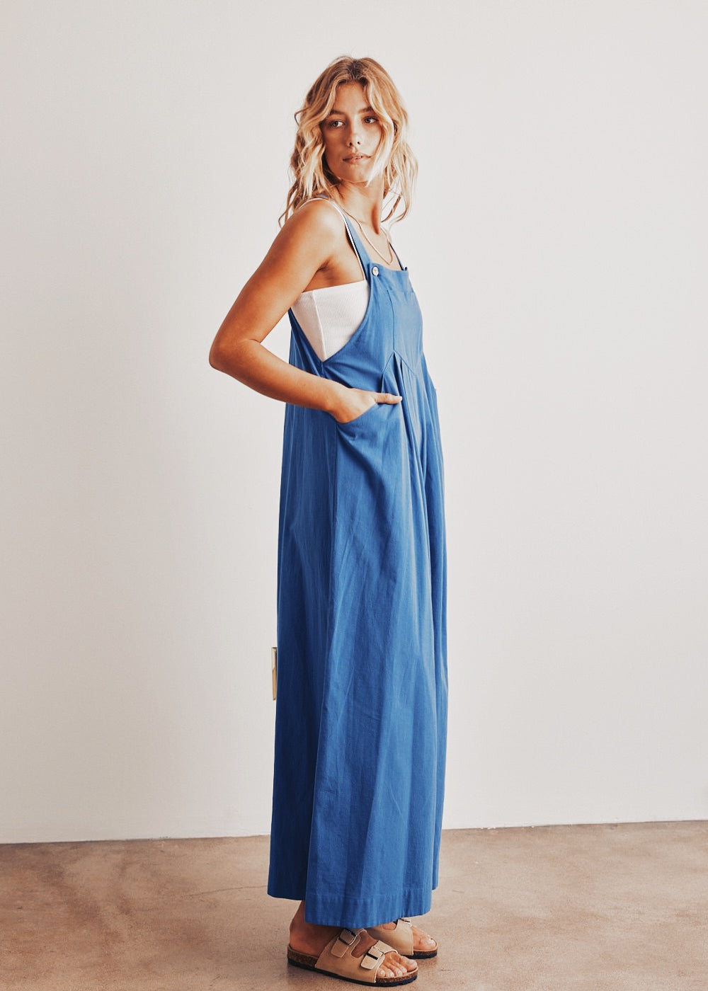 In My Dreams Wide Leg Cotton Jumpsuit - alldeserved.com